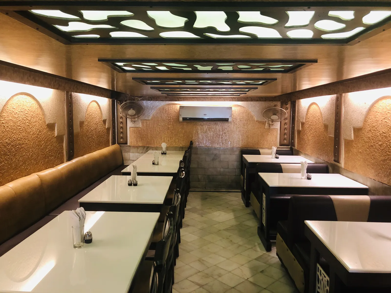 Dining hall with family tables